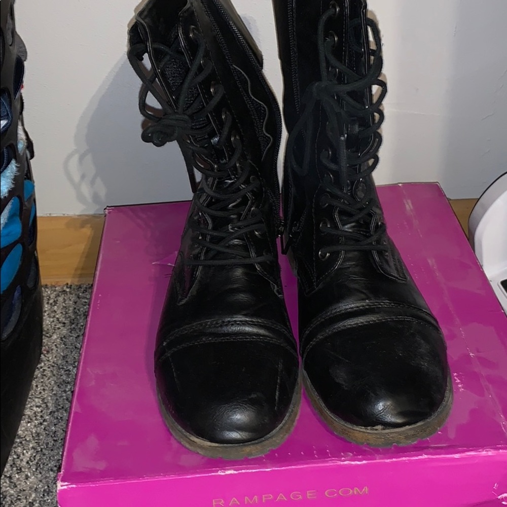 Black Distress Rampage Boots